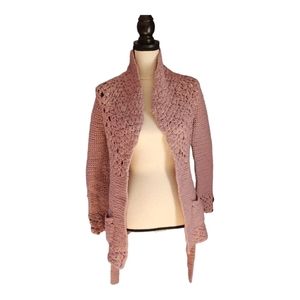 𝅺lilac Kenji Hand Knit Cardigan Sweater